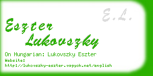 eszter lukovszky business card